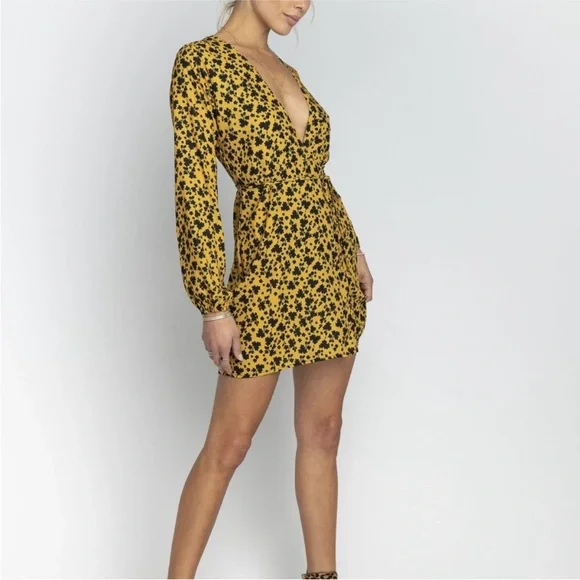 RESA Black Floral Long Sleeve Dress - Picture 1 of 5